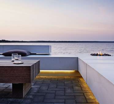 Loungezone tegnet af havearkitekt Tor Haddeland